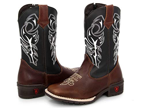 Bota Texana Infantil Criança Texas Gold Delegada Marrom Tamanho:29/30;Cor:Marrom