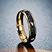munone 5mm Black Rings Outer Space Nebula Galaxy Ring for Men Women, 18k Gold Plated Titanium Hypoallergenic Fashion Trendy Jewelry