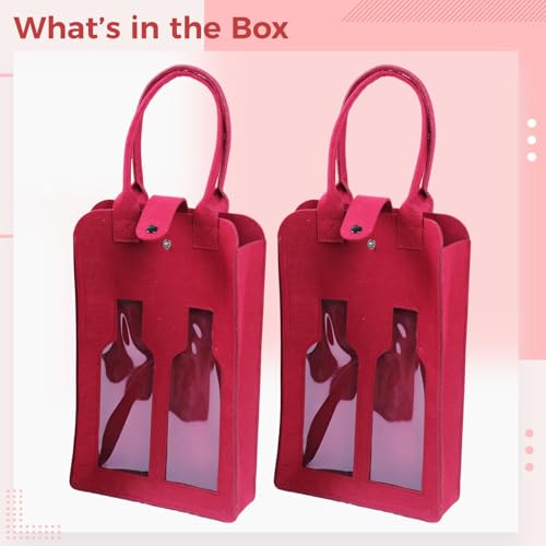 Bolsas de vino de fieltro para evitar roturas de botellas con asa resistente 5