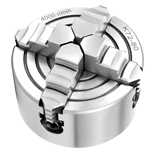 K72-80 3 Pouces K72-80 4 Mâchoires Indépendantes et Ersibles Mandrin de Tour à Métal Accessoires Turninghine 80Mm Mandrin de Tour à 4 Mâchoires