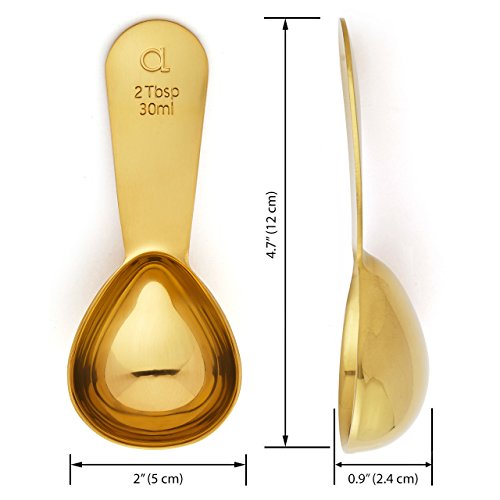 Image of Coffee Scoop (Set of 2) - 2 Tablespoon Stainless Steel Measuring Spoons