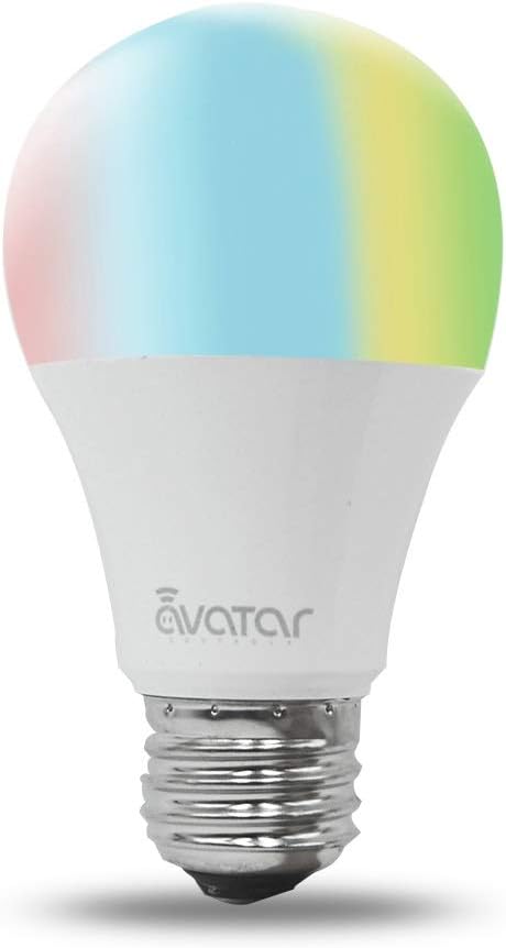 Avatar Controls WiFi Smart LED Bulb,E26 6.5W Dimmable RGB Multi-Color Changing Home Light,Compatible with Alexa/Google Assistant,Supports Remote Control ON/Off/Color Switch via Android/iOS App