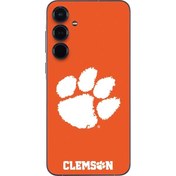 Skinit Decal Phone Skin Compatible with Galaxy A36 5G - Officially Licensed Clemson University Tiger Print Design