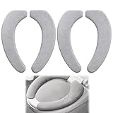 JRYXDS 2 Paia Di Copriwater Peluche, Peluche Grigio Taglia, Adesivo, Copertura Water Elettrostatica Impermeabile, Copriwater Caldo Tutte Le Stagioni, Antifreddo Autunno E Inverno