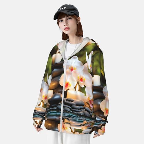 Chaqueta de protección solar con capucha negra miniatura 4