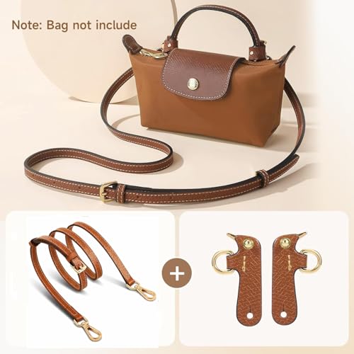 Image of Chispee Leather Shoulder Strap Replacement Set, Adjustable Purse Strap Extender for Crossbody Bag Conversion
