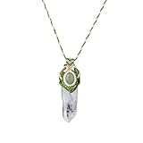 Collar con Colgante de Cristal Blanco Natural Para Hombre y Mujer Cordón Ajustable con Piedras Preciosas Ovaladas, Amuleto de Meditación, Gargantilla Energética, Joyería, Amuleto de Aventurina