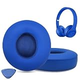 hopopower Cuscinetti auricolari di ricambio per cuffie On-Ear wireless Beats Solo 2 e Solo 3, compatibili con Beats Solo2 e 3, con morbida pelle proteica, spessore aggiunto (azzurro)