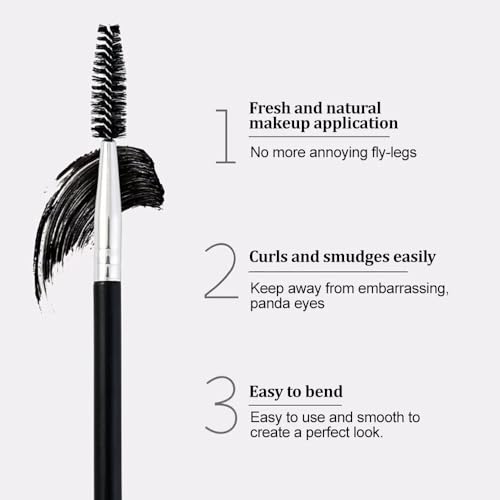 WOLMIK Eyelash Brush - 4 PCS Eyebrow Brush, Eyelash Comb, Portable Eye Brush, for Eye Lash Extension and Lifting Eyebrow, Reusable - Image 4