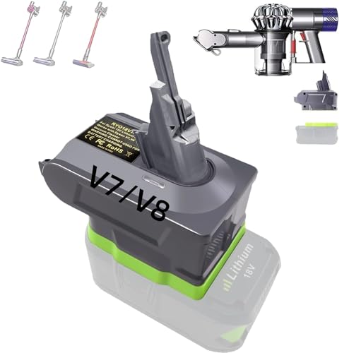 URUN RY18V7V8 Battery Adapter for Ryobi for Dyson V7 V8, Vacuum Adapter Convert for Ryobi 18V to for...