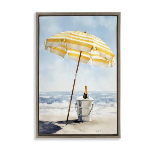 Coastal Beach Seaside Celebration, 20 x 30 Inch Canvas in Floater Frame
