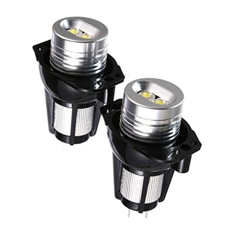 BOIVTUSI Angel Eyes Marker Light Bulbs - LED Halo Ring Bulbs Led Day Time Lighting for E90 E91 3 Series 6W, Pack of 2, White Cover