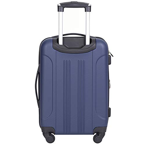Travelers Club Chicago Hardside Expandable Spinner Luggage, Blue, Carry-On 20-Inch