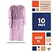 EZGOODZ Pink Disposable Isolation Gown, XL. 10 Pack Disposable Gowns Medical with Cuffs, Sleeves, Back Ties. 45 GSM SPP Disposable Medical Gowns for Women and Men. Unisex Disposable Surgical Gowns