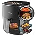 Cecotec Freidora de Aire sin Aceite 6,5L con Doble Resistencia Cecofry&Grill Duoheat 6500 Plus. 2200W, Air Fryer, Grill y Plancha, Pizzas, Ventana Visualización, 12 Menús, Temperatura 40-200°C