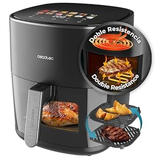 Cecotec Freidora de Aire 6,5 L Cecofry&Grill Duoheat 6500 Grill