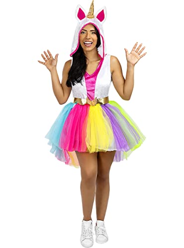 Funidelia | Disfraz de Unicornio para mujer Originales & Divertidos - Disfraz para adultos y divertidos accesorios para Fiestas, Carnaval y Halloween - Talla S