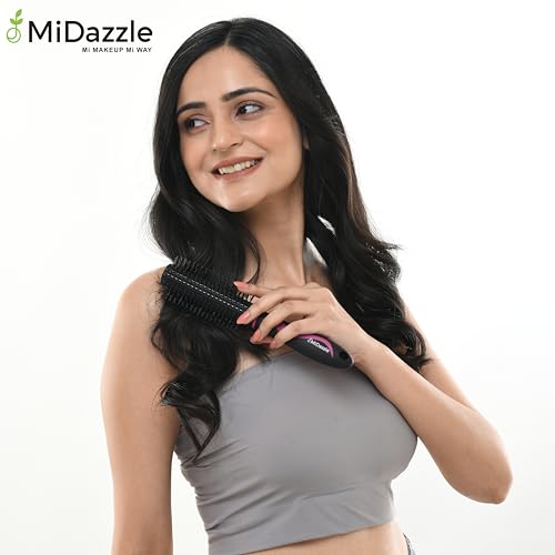 Image of Omidazzle Midazzle Premium Cushioned & Round Hair Brush For Men & Women - Pack Of 2