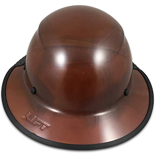 Dax Fiberglass Composite Hard Hat With Hard Hat Tote- Full Brim, Natural Tan With Protective Edging #TOP3
