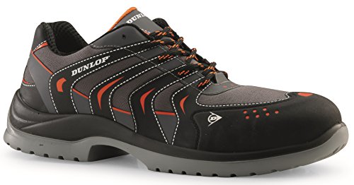 Dunlop Sport Racer - Chaussures de sécurité S1P SRC couleur, Noir/Orange, 45 EU