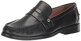 Classic penny loafer crafted in premium leather uppers Pinched or ruched detailing and branded hardware on upper Stitched seam detail on heel for added craft