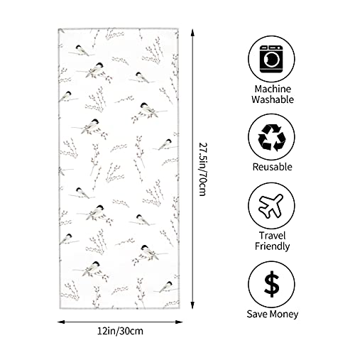 Hhyii Willow Little Titmouse Towels,Hand Towels For Bathroom,Soft Small Bath Towel Kitchen Dish Towel,Washcloths For Bath, Pool & Guest Use, Multicolor, 30X70Cm #TOP3