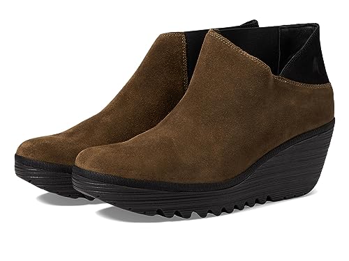 Fly London Yego400fly bottine cuir noir femme talon confort