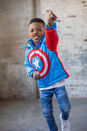 Image of Marvel Hooded Zip-Up Puffer Jacket Toddler to Big Kid