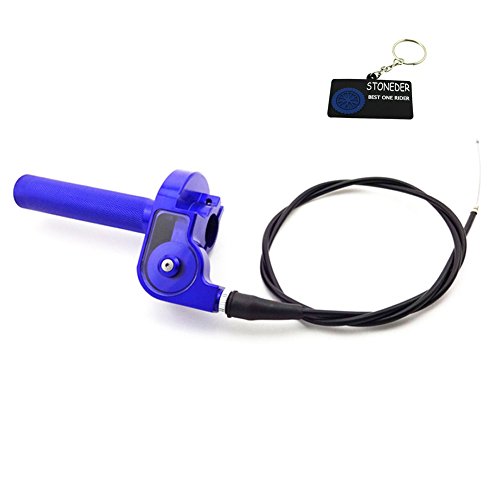 STONEDER blu CNC manico acceleratore + cavo per Dirt Pit Bike motocross TTR KX XR Crf RM