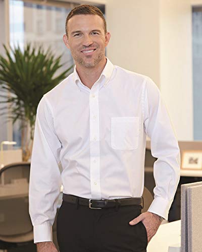 Van Heusen Mens Pinpoint Oxford Shirt, 2XL, Grey4