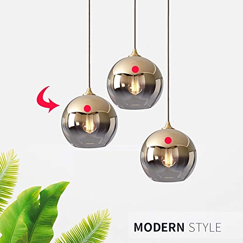 Lustre suspension en verre sphérique moderne pour éclairage de table de restaurant
