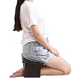 Taburete de meditación, banco de meditación, banco de meditación portátil, asiento de rodilla de madera, banco de yoga, asiento elevador de forma ergonómica, banco de meditación arrodillado de monje