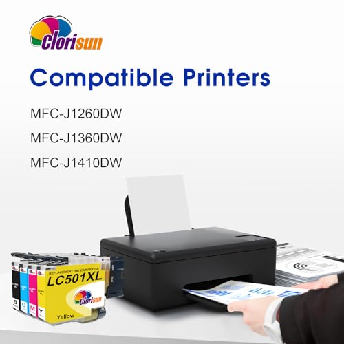 Image of LC501XL LC501 MFC-J1360DW Ink Cartridges for Brother Printer LC501XL