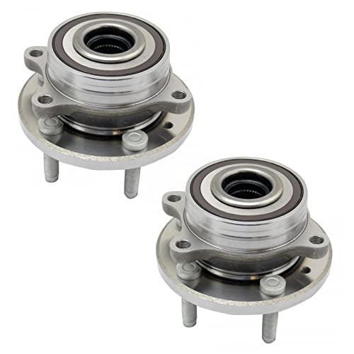 Image of TRQ Front Left and Right Wheel Bearing and Hub Assembly Set 2 Piece Compatible with 13-19 Ford Taurus SHO Performance Package 13-19 Police Interceptor Sedan 14-18 Special Service Police Sedan