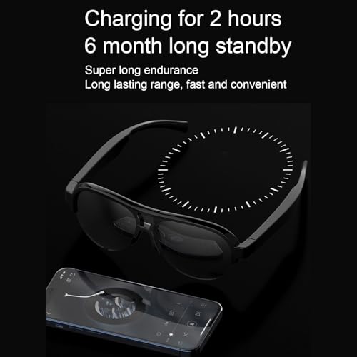 AI -Übersetzung Intelligente Brille Bluetooth für Männer & Frauen, V5.4 IP65 Regensicher, 144 Sprache Echtzeit -Übersetzung Smart Sonnenbrille mit Mikrofon & Lautsprechern für – Bild 5