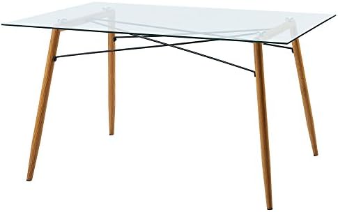 Versanora Minimalista Dining Tables, Clear, 31.5 in x 55.12 in x 29.92 in