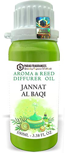 Parag Fragrances Jannat Al Baqi Aroma Diffuser Oil 100Ml / Best Aroma Oil For All Types Of Aroma Diffusers, Reed Diffusers & Humidifier / Long Lasting Natural Fragrance For Home