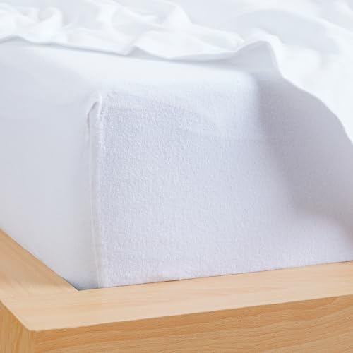 Sheet Story 100% Brushed Cotton Double Fitted Sheet, 41cm Deep Pocket, Super Soft, Cosy and Hypoallergenic