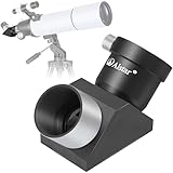 Alstar 1.25 inch 90-Degree Erecting Prism Optical Prism Inside Rather Than a Mirror which Makes Your Image Clear and Sharp with 1.25 inch Eyepiece Adapter and Brass Rings for Astronomical Telescope