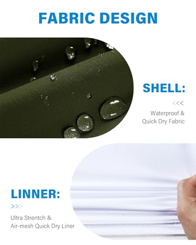 5Inch Mens Swim Trunks: 2 in 1 Compression Liner Quick Dry Stretchy Soft Lined for Beach Pool Sport Dark Green2