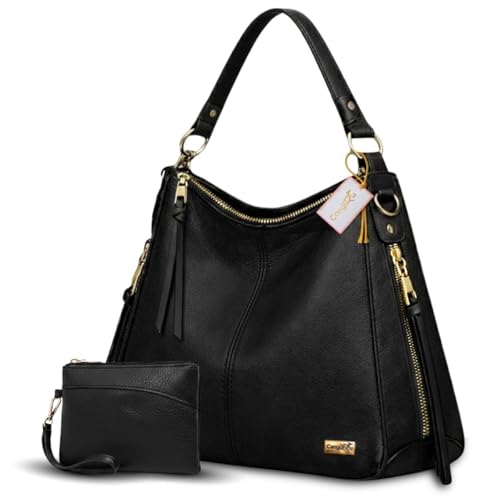 Bolsa Feminina Estilosa Grande Moderna Alça Transversal Ombro e Divisória Dia a Dia Trabalho Passeio Elegante (preto)