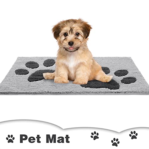 Kmson Dog Bed Mat, Dog Crate Pad For Large Medium Small Dogs, Ultra Soft Machine Washable Non Slip Kennel Pad For Dogs Cozy Sleeping Mat-20"X32", Light Grey #TOP1