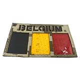 Belgium Belgique Réfléchissant Camouflage Drapeau Coupe au Laser Airsoft Cosplay Patch (Desert Digital)