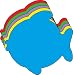 Fish Large Assorted Color Creative Foam Cut-Outs