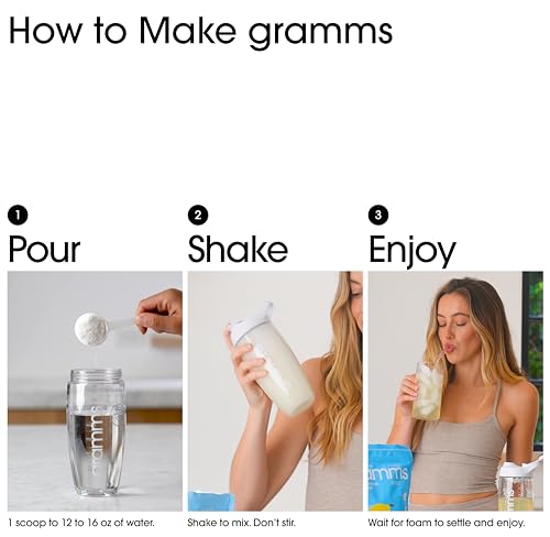 Image of GRAMMS Clear Protein Powder Packets 20G Protein for Women & Men & Lactose Free, Grass-Fed Whey Isolate, Gluten Free, Zero Sugar, Gut Friendly, Non-Bloating (Lemonade-10 Servings)