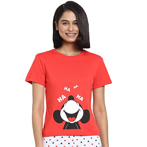 Image of Bewakoof Women Geometric Print T-Shirt & Shorts Set