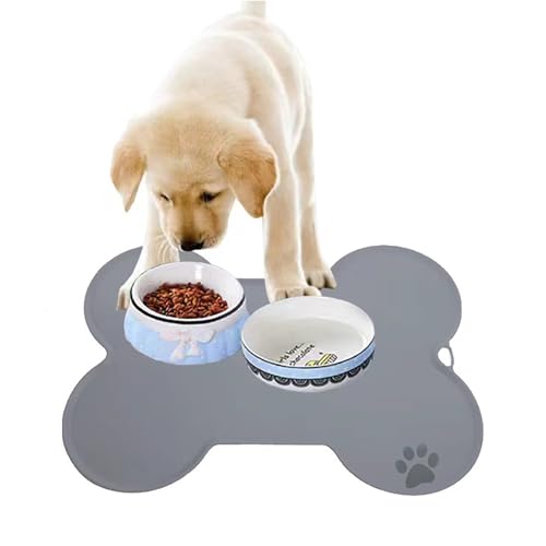 CEASELESLY Alfombrilla Silicona Perros Comida,Alfombrilla Gatos comedero,Alfombra comedero Perro,Diseño Antideslizante,Borde Elevado para Evitar Que Se derrame Agua o Alimentos,Fácil deLimpiar