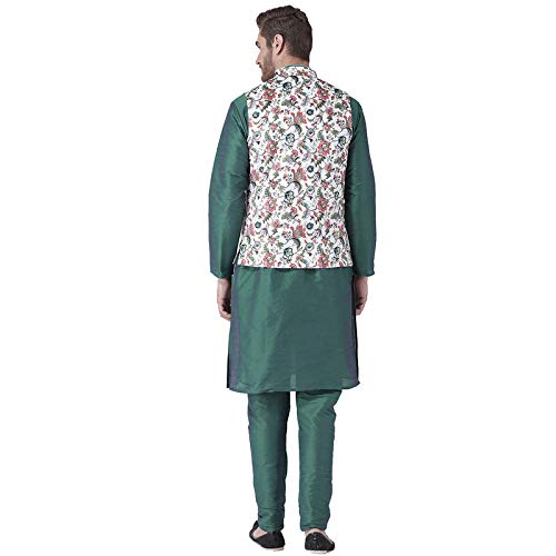 Image of hangup 3pc Kurta Pajama Basket 3PC 61ASeaGreen-KPW 42