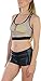 ToBeInStyle Women's Racerback Seamless Fishnet Cropped Top - Black - One Size
