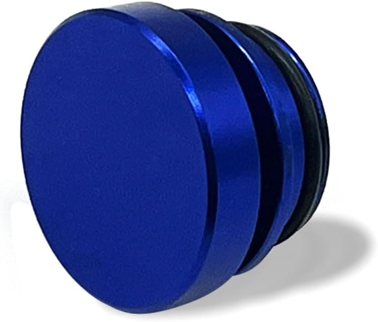 Tampa para tomada de acendedor automotivo LAINLOY em alumínio com acabamento cromado azul – 1 unidade